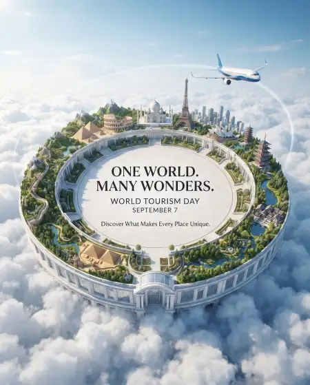 world tourism day landmark background 2026 - World Tourism Day 2026 Messages