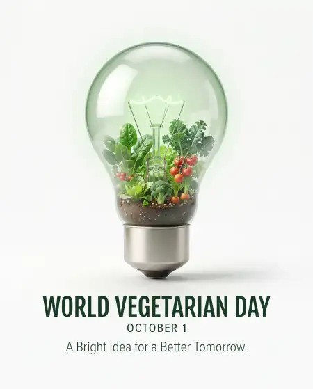 world vegetarian day 2026 creative poster
