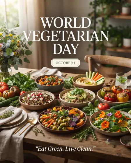 world vegetarian day 2026 instagram post - World Vegetarian Day 2026