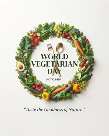 world vegetarian day 2026 quotes design - World Vegetarian Day 2026