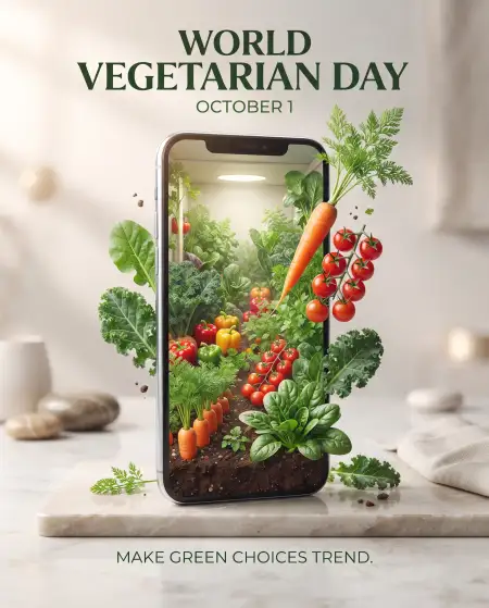 world vegetarian day 2026 social media post - World Vegetarian Day 2026