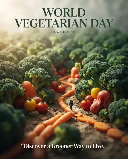 world vegetarian day 2026 vegetarian lifestyle poster