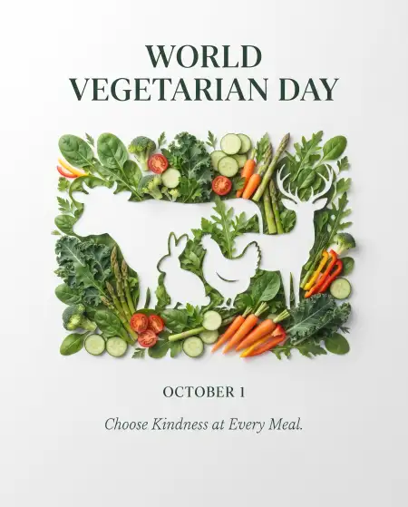world vegetarian day october 1 2026 messages