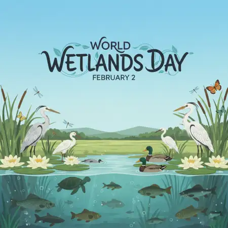 Free World Wetlands Day Awareness Poster Hd Background Download