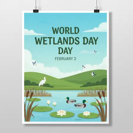 Free World Wetlands Day Creative Poster Background Download