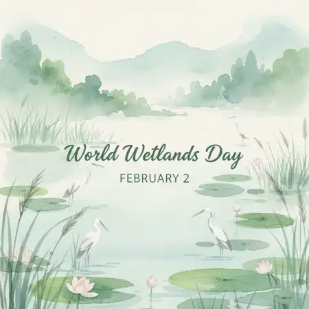 Free World Wetlands Day Date Background Download