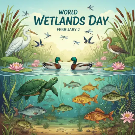 Free World Wetlands Day Drawing Competition Background Download