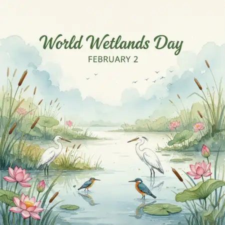 Free World Wetlands Day Drawing Background Download