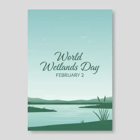 Free World Wetlands Day Flat Design Background Download