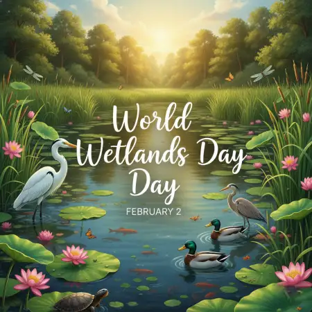 world wetlands day nature poster