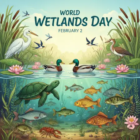 Free World Wetlands Day Poster Making Background Download