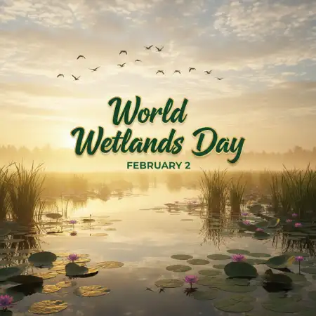 Free World Wetlands Day Slogan Background Download