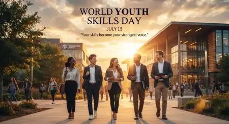 Free World Youth Skills Day 2026 Corporate Poster Image Download