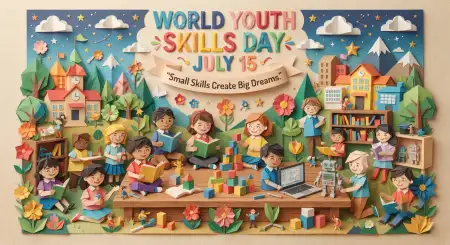 World Youth Skills Day 2026 Desktop Banner - Free World Youth Skills Day 2026 Banner Download