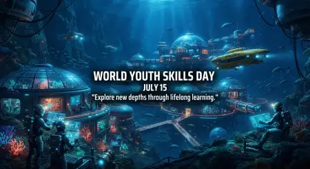 Free World Youth Skills Day 2026 Digital Learning Poster Image Download