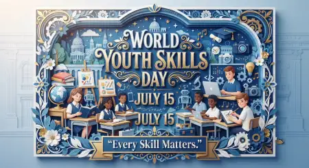 World Youth Skills Day 2026 Educational Banner - Free World Youth Skills Day 2026 Banner Download