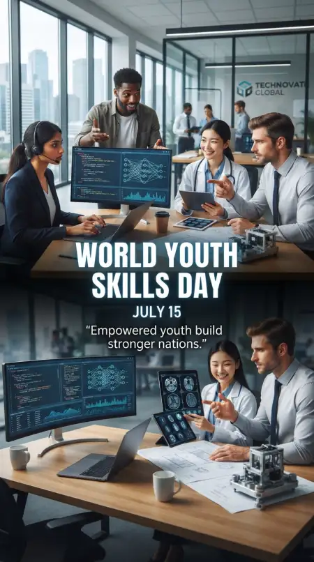 Free World Youth Skills Day 2026 Employment Awareness Poster Image Download