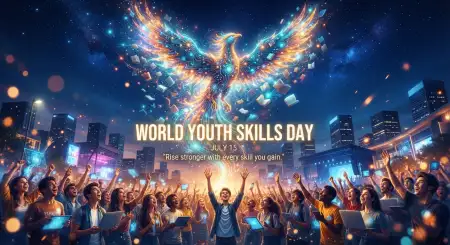 Free World Youth Skills Day 2026 Event Promotion Poster Image Download
