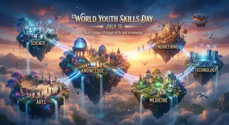 Free World Youth Skills Day 2026 Facebook Cover Photo Image Download