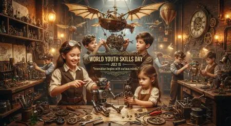 Free World Youth Skills Day 2026 School Poster Image Download