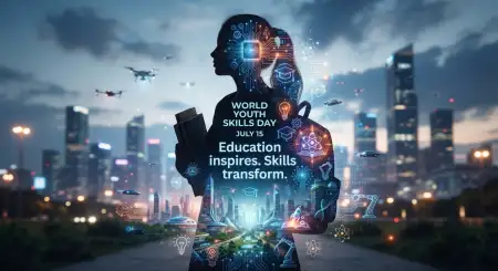 Free World Youth Skills Day 2026 Technology Education Poster Image Download