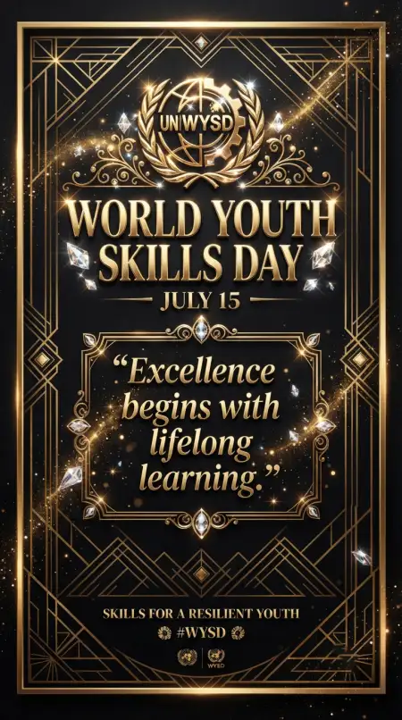 Free World Youth Skills Day 2026 Training Institute Poster Image Download