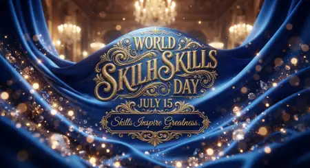 World Youth Skills Day 2026 Typography Banner - Free World Youth Skills Day 2026 Banner Download