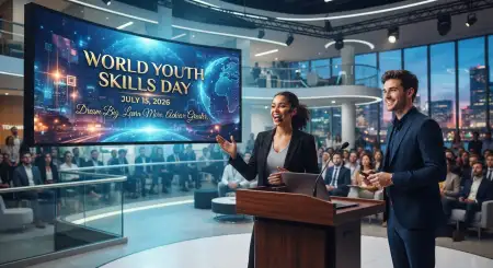 World Youth Skills Day 2026 Widescreen Banner - Free World Youth Skills Day 2026 Banner Download