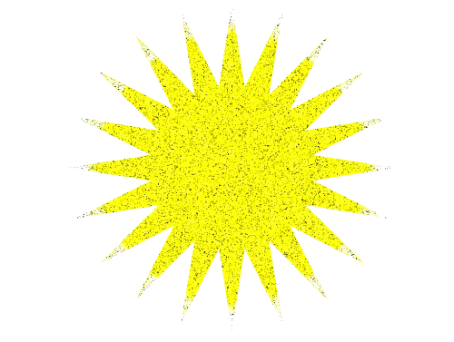 yellow particles starburst png