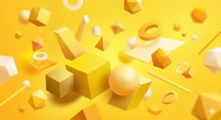 yellow youtube thumbnail background with abstract shapes 2