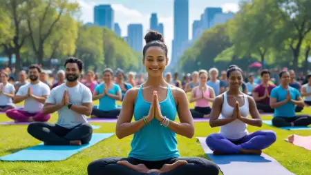 Yoga Day 2025 Cultural Illustration For Blogs - Free Nternational Day Of Yoga 2025 Download