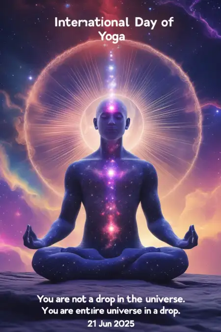 Yoga Day AI Art With &quot;21 June 2025&quot; Text - Free Nternational Day Of Yoga 2025 Download