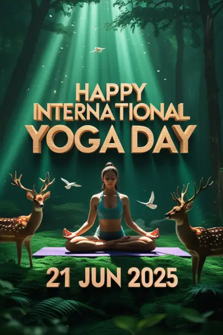Free Yoga Day Beautiful Wishes Image For Social Media Image Download