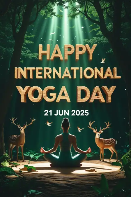 Yoga Day Celebration Greeting Image In Hd - Free Wishes Download