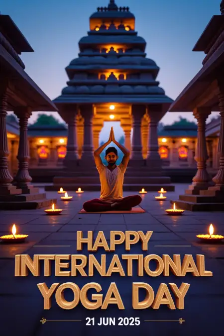 Yoga Day Celebration Image With Wishes Text - Free Yoga Day Wishes Image Download
