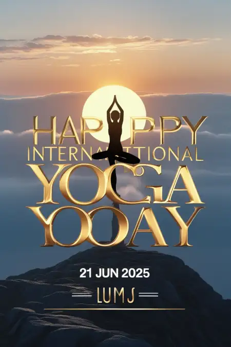 Yoga Day Peaceful Background Image With Wishes - Free Wishes Download