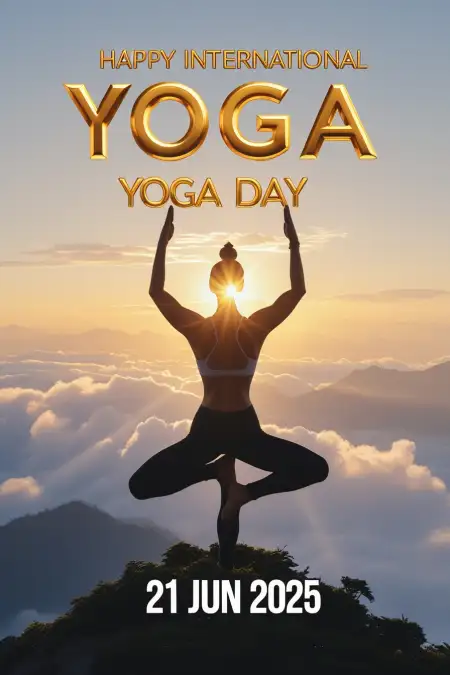 Yoga Day Picture With Message In Hindi - Free Wishes Download