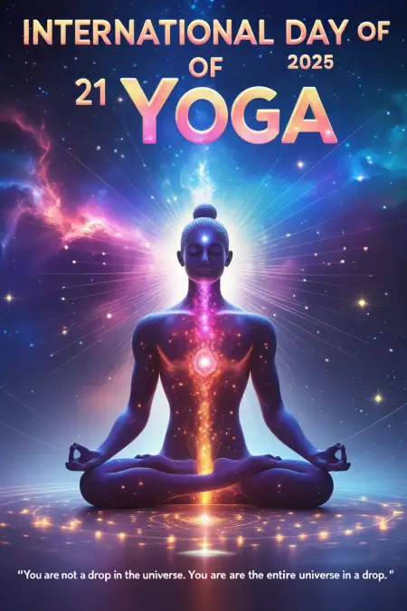 Yoga Day Positive Vibes Wishes Image - Free Wishes Download