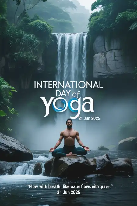 Yoga Day Special Photo With Short Wishes - Free Wishes Download