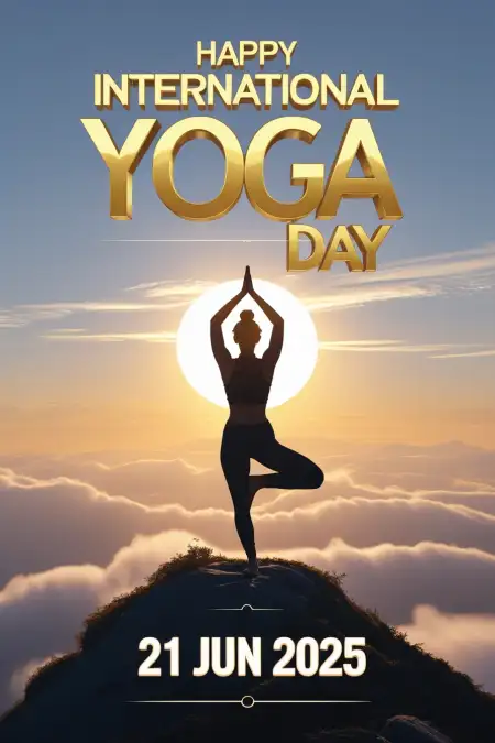 Yoga Day Wishes Card Image For Instagram - Free Yoga Day Wishes Image Download