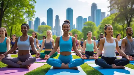 Yoga Girl In Forest Background AI Artwork - Free Background Download