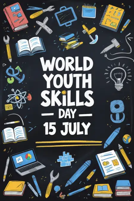 Youth Day Skills Awareness Banner For Sharing - Free Orld Youth Skills Day Download