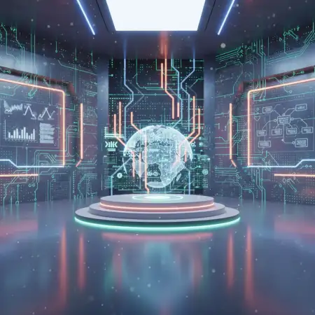 Youtube Thumbnail Background Futuristic Technology Theme - Free Tech Background Download