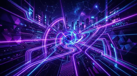 Free Youtube Thumbnail Background Hd Glowing Neon Lines Futuristic Design Background Image Download