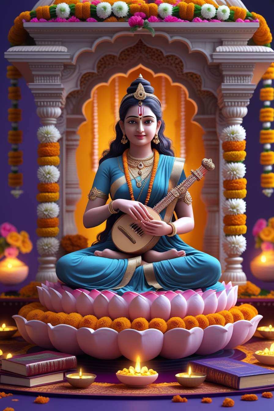  saraswati puja artistic hd pictures