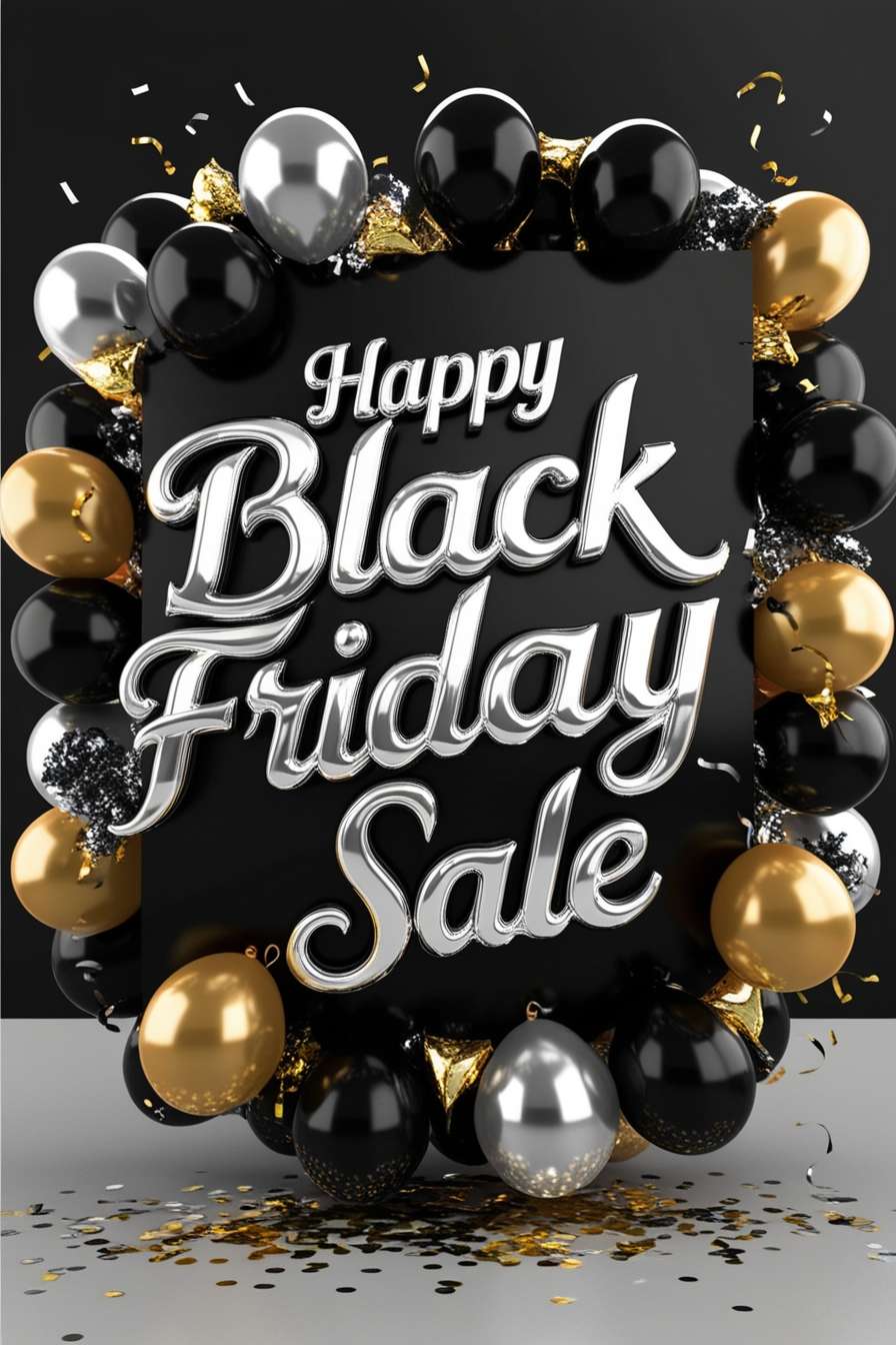 3d black friday sale poster