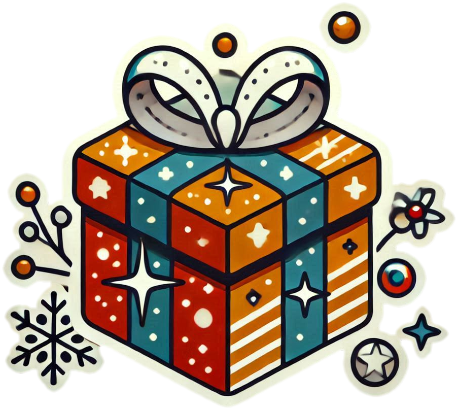 3d gift box png image with transparent background