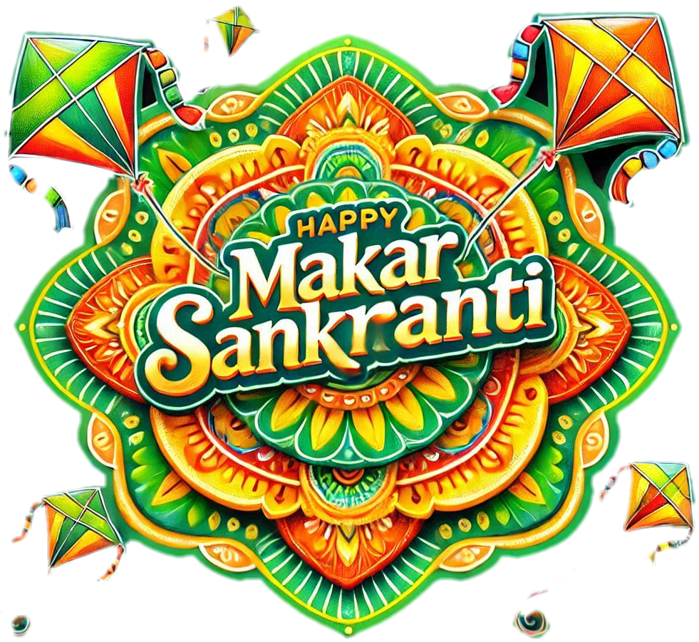 3d happy makar sankranti png for graphic design