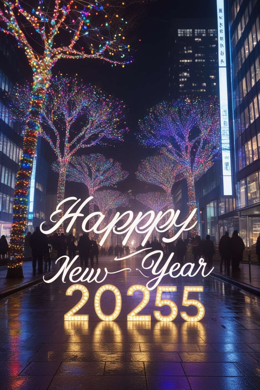 3d happy new year 2025 wish for graphic projects