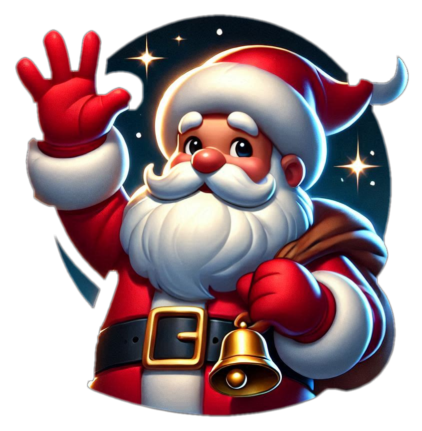 3d santa claus png for designs